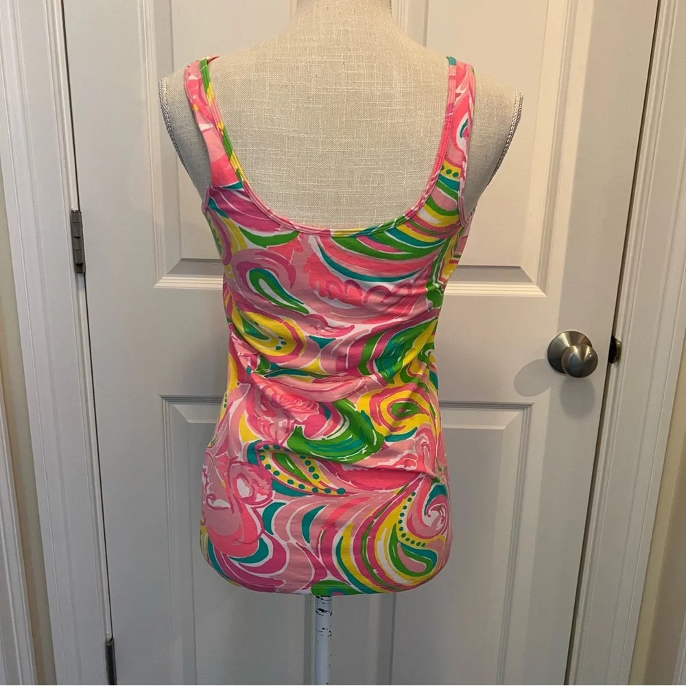 NEW LILLY PULITZER TABBIE TANK IN MULTI ALL-NIGHTER - Picture 4 of 12